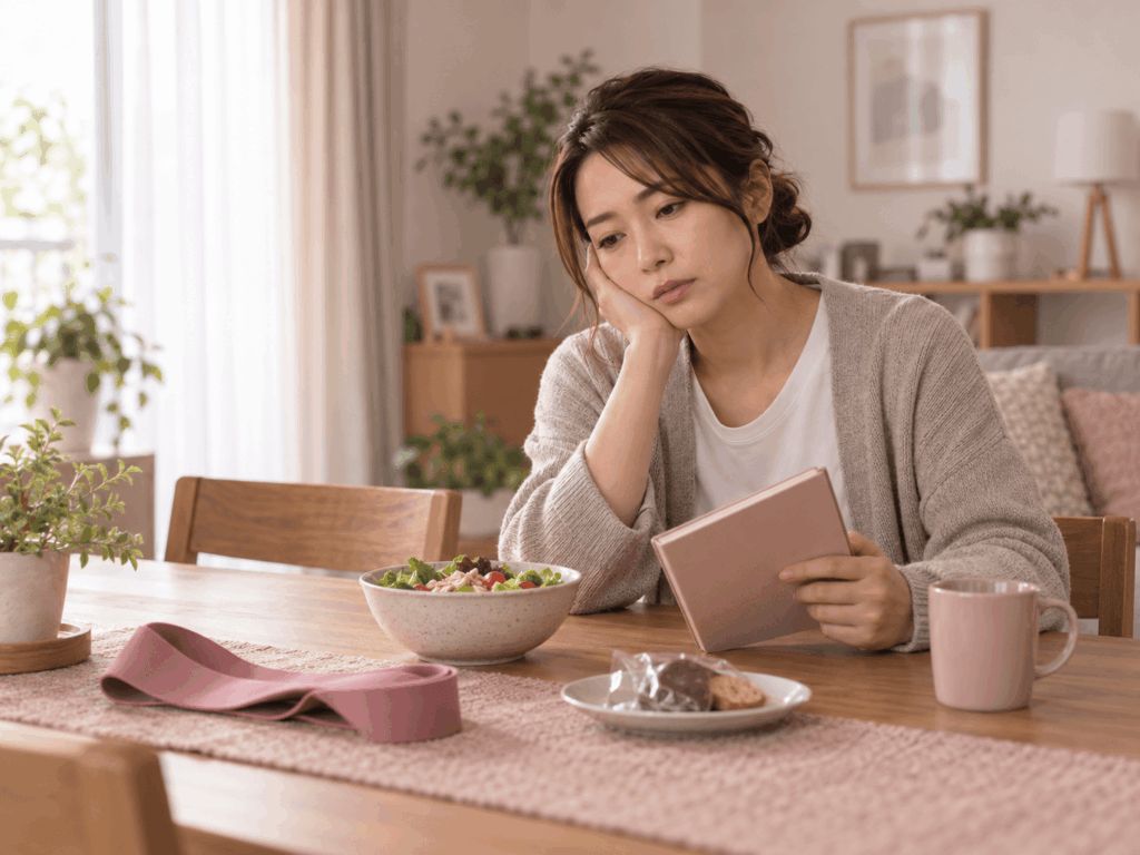 ダイエットに失敗し落ち込む女性